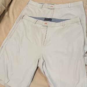 Peter Millar Gray Flat Front Shorts